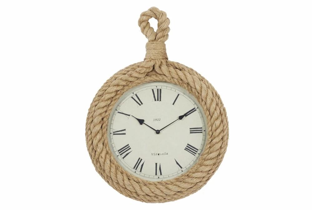 Clocks | Wood Rope Wall Clock Circle Clocks Clocks