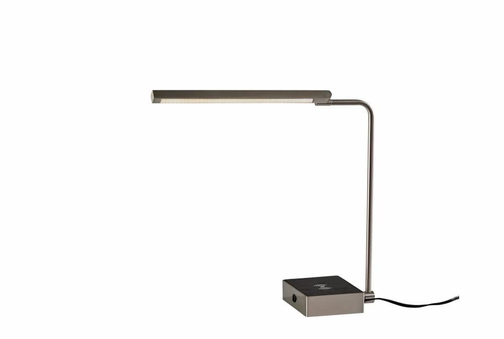 Desk Lamps | 16 Inch Silver Steel Led Desk Table Lamp With Usb Decor Desk Lamps