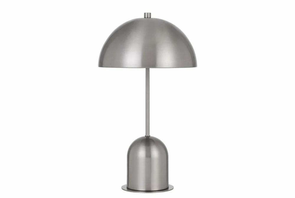 Desk Lamps | 20 Inch Brushed Silver Mushroom Dome Table Lamp With Touch Sensor Switch Decor Desk Lamps