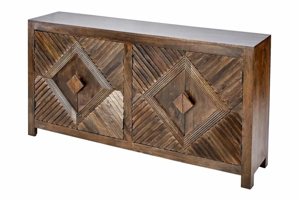 Elements | Carved Diamond Front 4 Door Sideboard Decor Elements