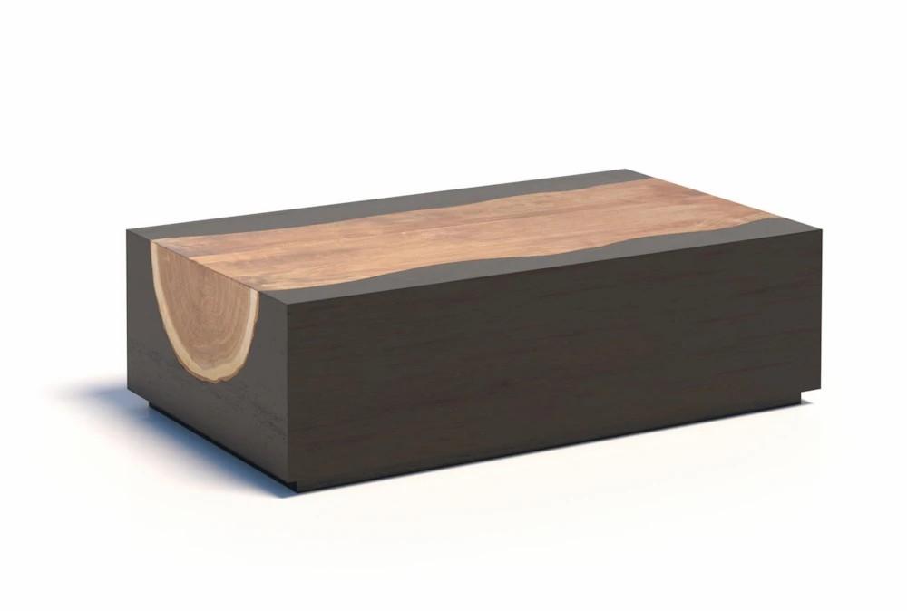 Elements | Exposed Log Rectangular Coffee Table Decor Elements