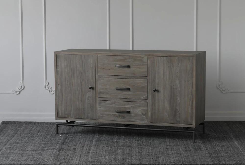 Elements | Grey Elm 3 Drawer 2 Door Sideboard Decor Elements