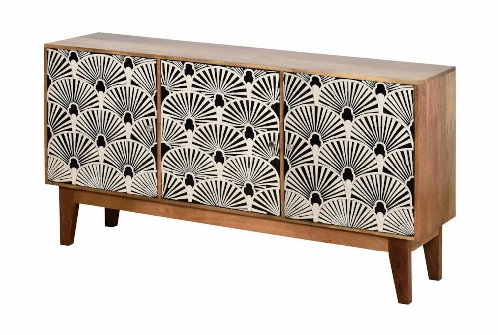 Elements | Mango Wood + Bone Inlay 3 Door Sideboard Decor Elements