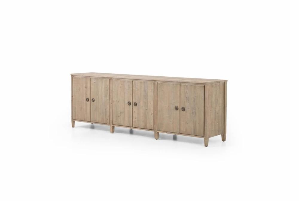 Elements | Solid Natural Weathered Pine 6 Door 92″ Sideboard Decor Elements