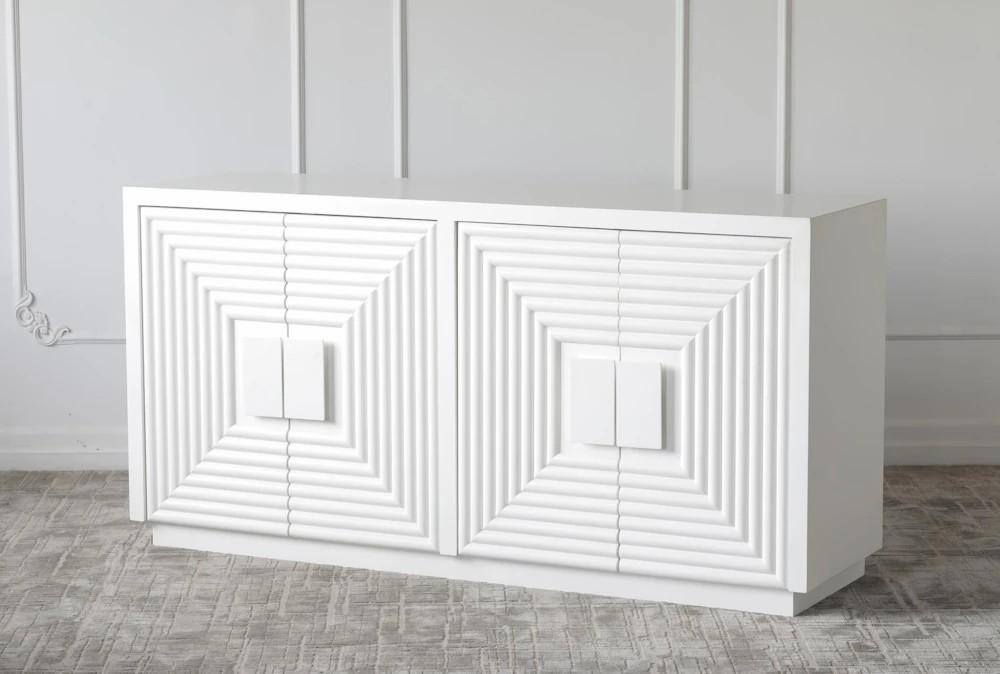 Elements | White 4 Door Sideboard Decor Elements