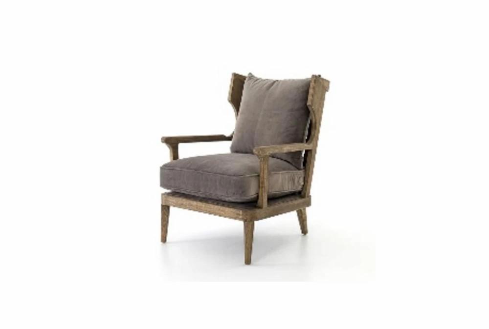 Elements | Wood Frame Wing Accent Chair Decor Elements