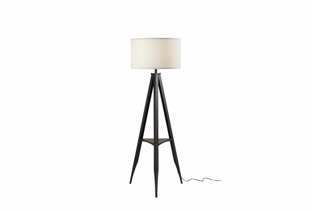 Floor Lamps | 62″ Black Metal Tripod Floor Lamp With Shelf Decor Floor Lamps