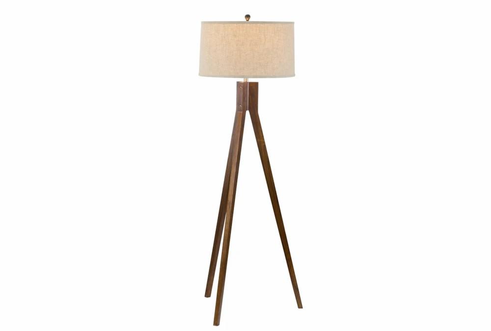 Floor Lamps | 62 Inch Oak Brown Wood Tripod Floor Lamp Decor Floor Lamps