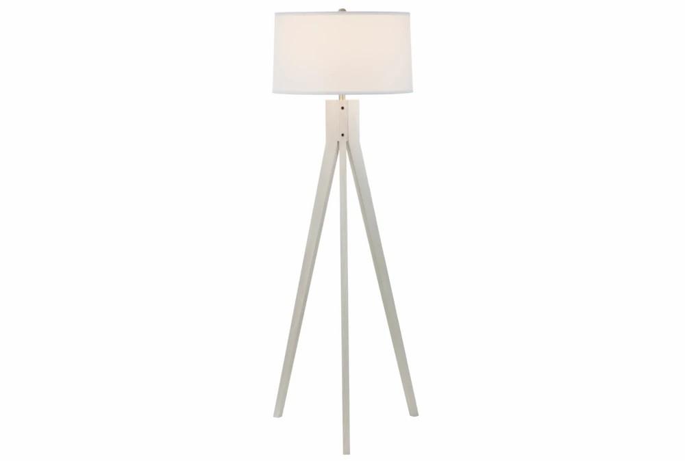 Floor Lamps | 62 Inch White Wash Wood Tripod Floor Lamp Decor Floor Lamps