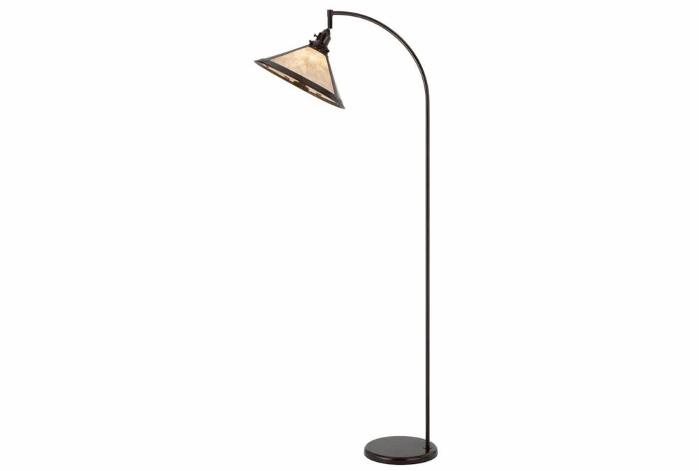 Floor Lamps | 65 Inch Dark Bronze Black Arc Floor Lamp W/ White Mica Shade Decor Floor Lamps