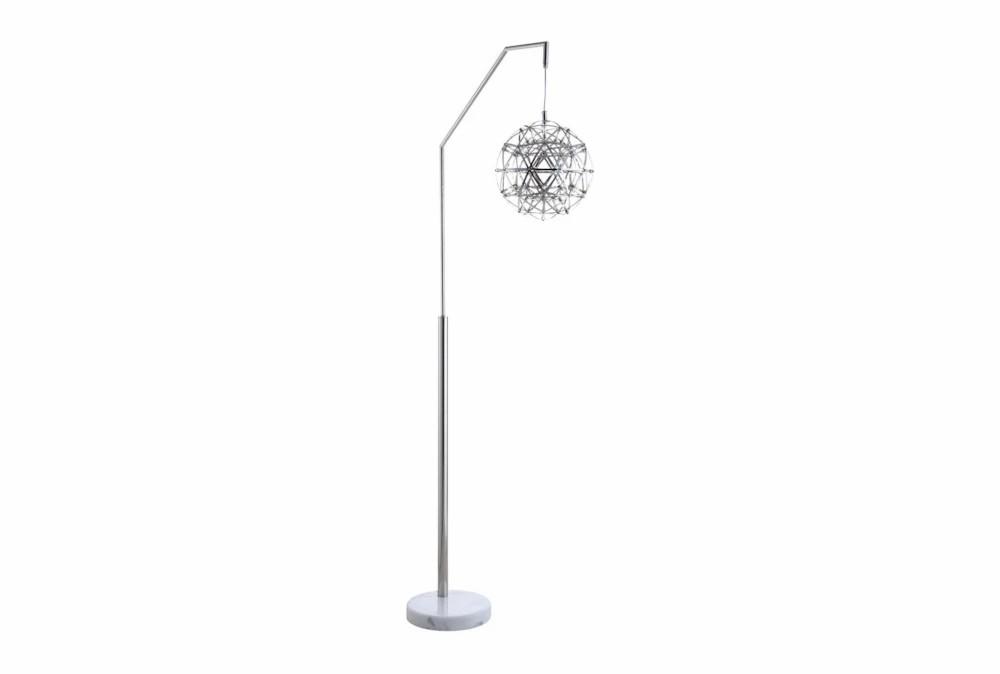 Floor Lamps | 76.5″H Silver Arc Floor Lamp With Grey Shade Decor Floor Lamps