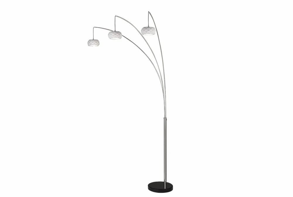 Floor Lamps | 90″H 3-Arm Arc Floor Lamp With White Shade Decor Floor Lamps