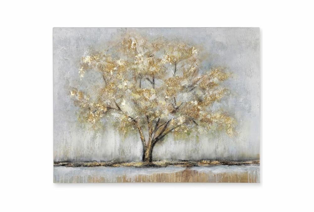 Framed Canvas Art | 40X30 Luster Leafed Decor Framed Canvas Art