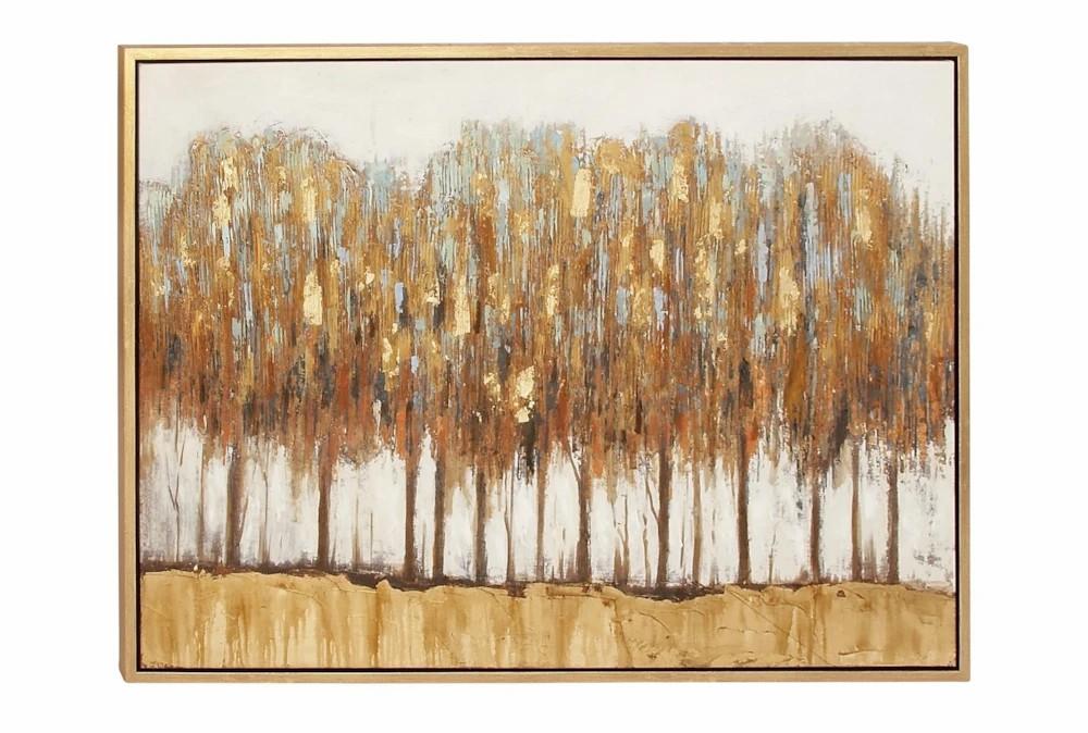 Framed Canvas Art | 47X36 Guilded Trees Decor Framed Canvas Art