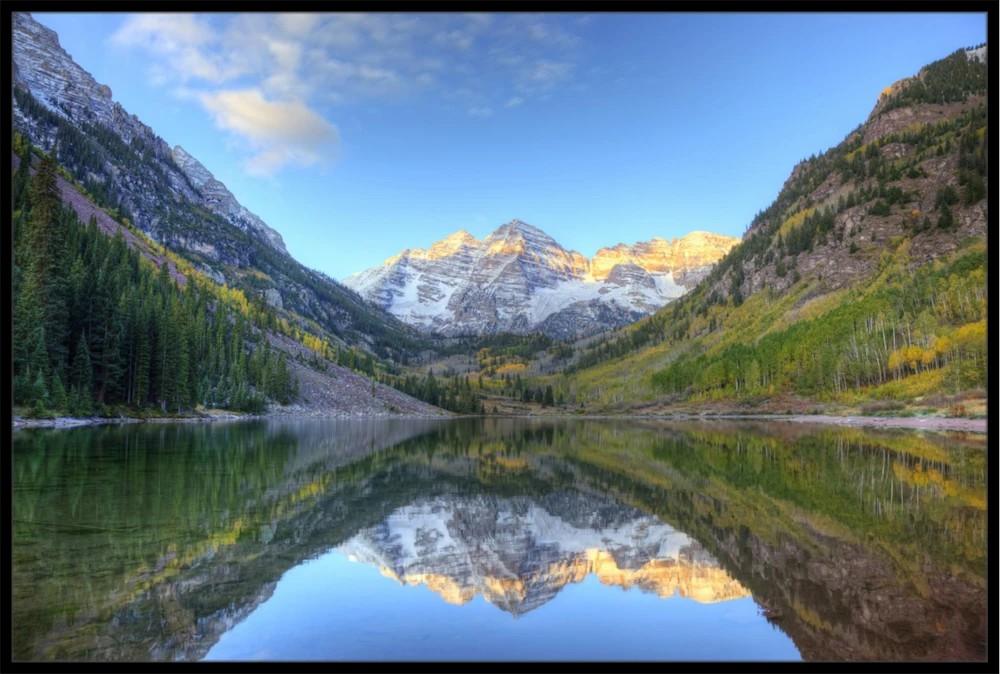 Framed Canvas Art | 56X38 Snowmass Wilderness With Black Frame Decor Framed Canvas Art