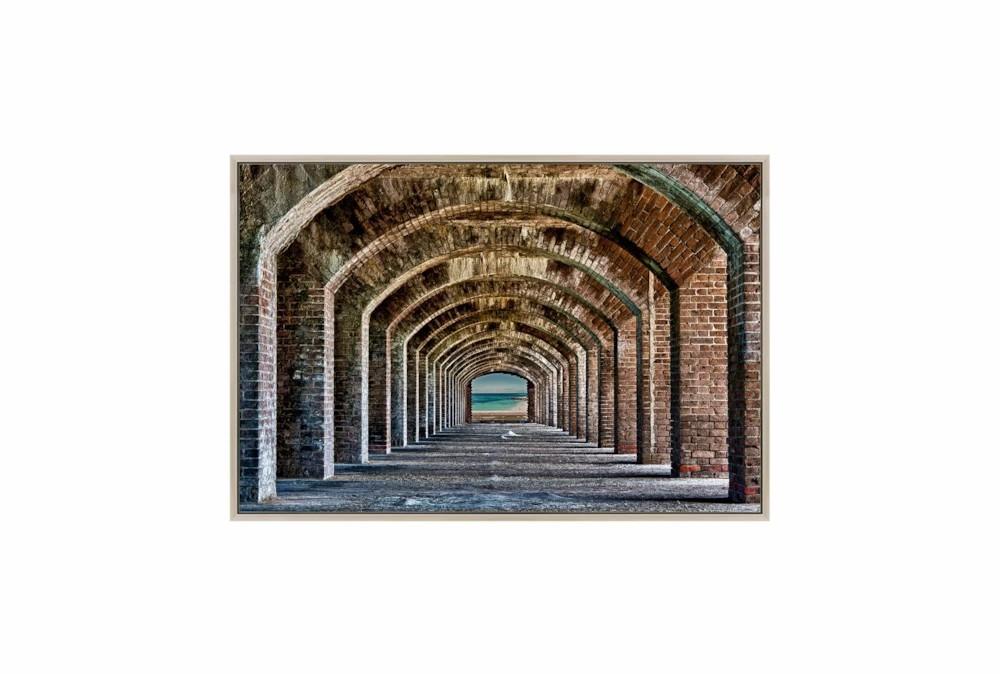 Framed Canvas Art | 63X31.5 Brick Arches Wall Art Decor Framed Canvas Art