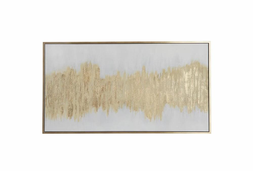 Framed Canvas Art | 65X36 Gold Vibrations Framed Wall Art Decor Framed Canvas Art