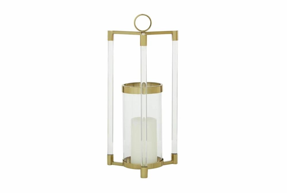 Lanterns | 23 Inch Gold Stainless Steel Lantern Decor Lanterns