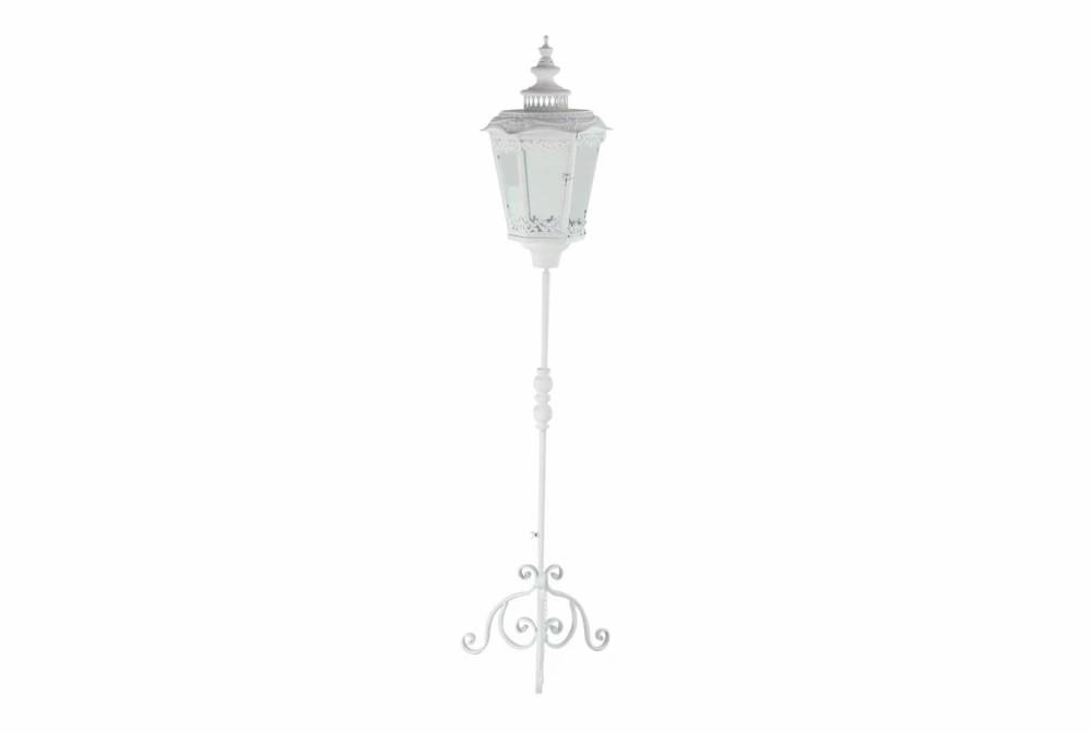 Lanterns | 66″ White Iron Lantern Decor Lanterns