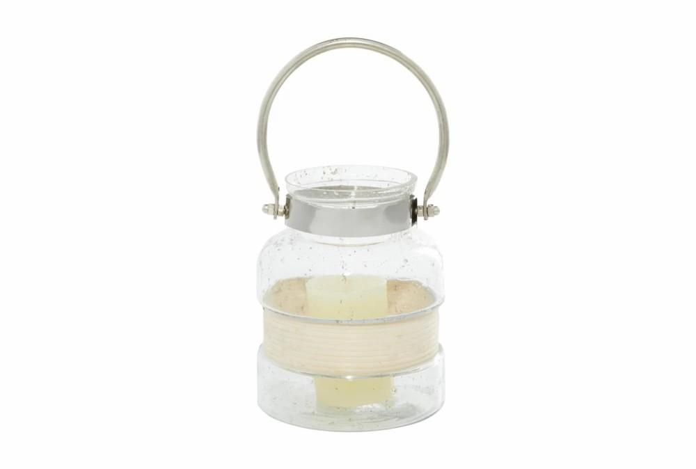 Lanterns | 8″ Clear Glass Lantern Decor Lanterns