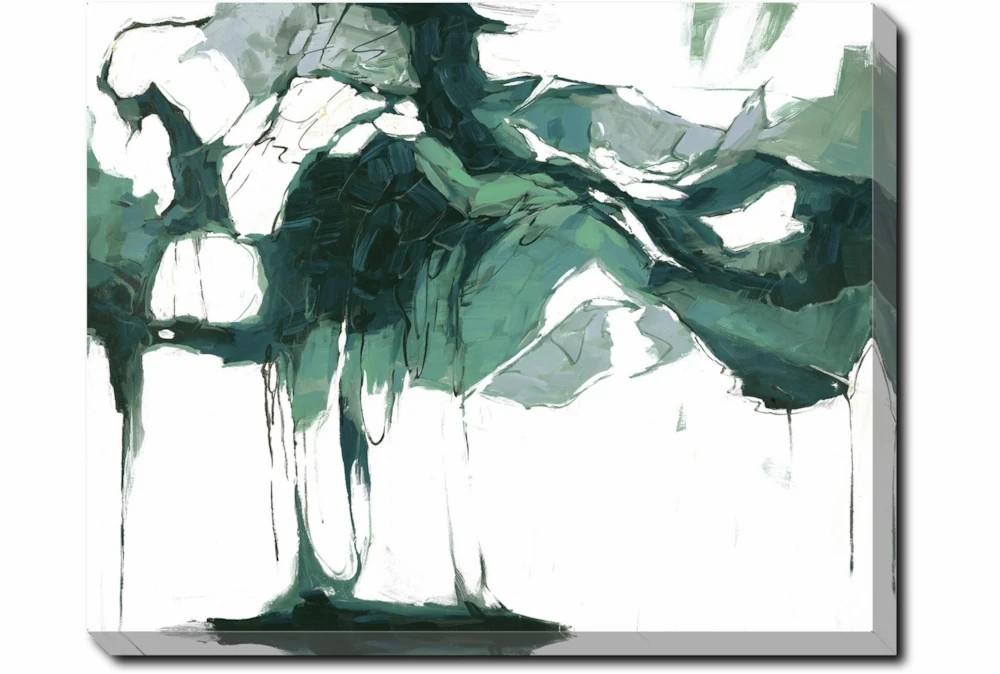 Large Wall Art | 50X40 Abstract Emerald Isle With Gallery Wrap Canvas Decor Large Wall Art