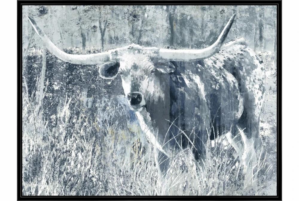 Large Wall Art | Picture-Longhorn Blue Ii 50X38 Decor Large Wall Art