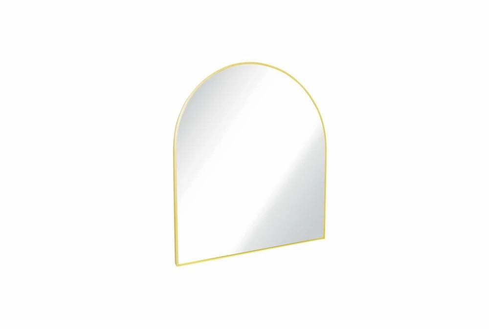 Mirrors | 36X40 Gold Brass Metal Arched Metal Wall Mirror Decor Mirrors