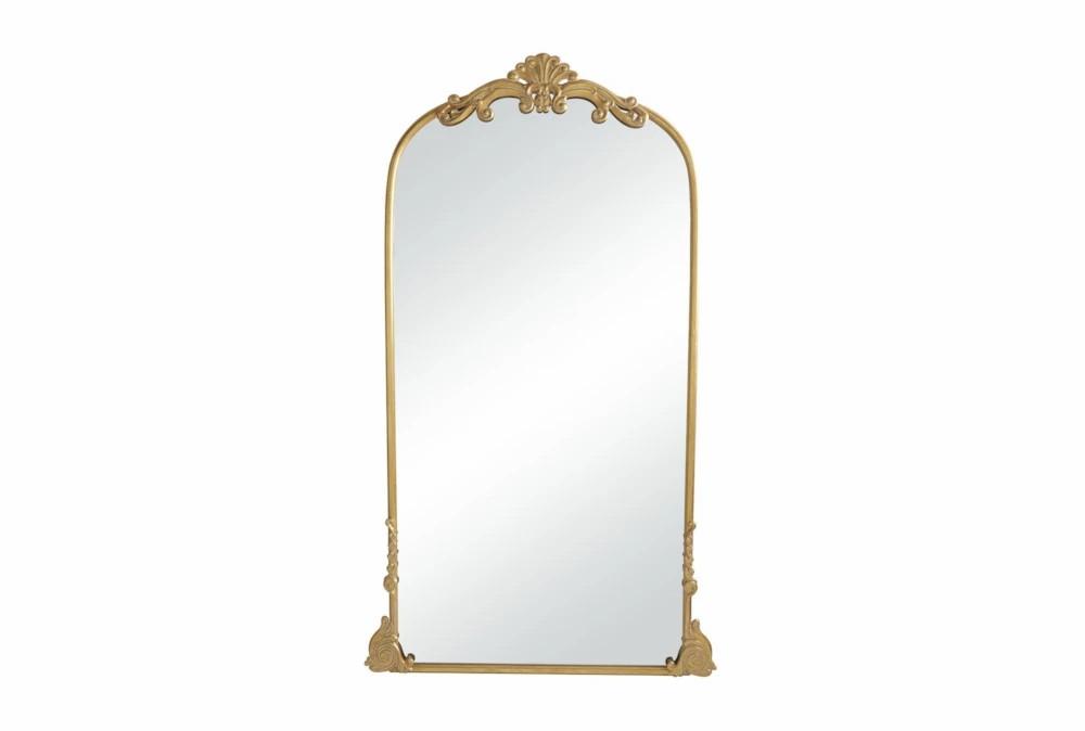 Mirrors | 46X75 Gold Metal Ornate Scroll Arched Floor Mirror Decor Mirrors