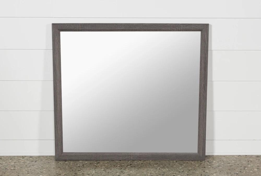 Mirrors | Finley Grey Wood 35″ Mirror Decor Mirrors