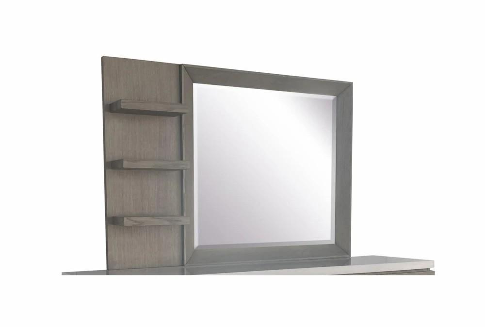 Mirrors | Paxten Grey Mirror With Shelves Decor Mirrors