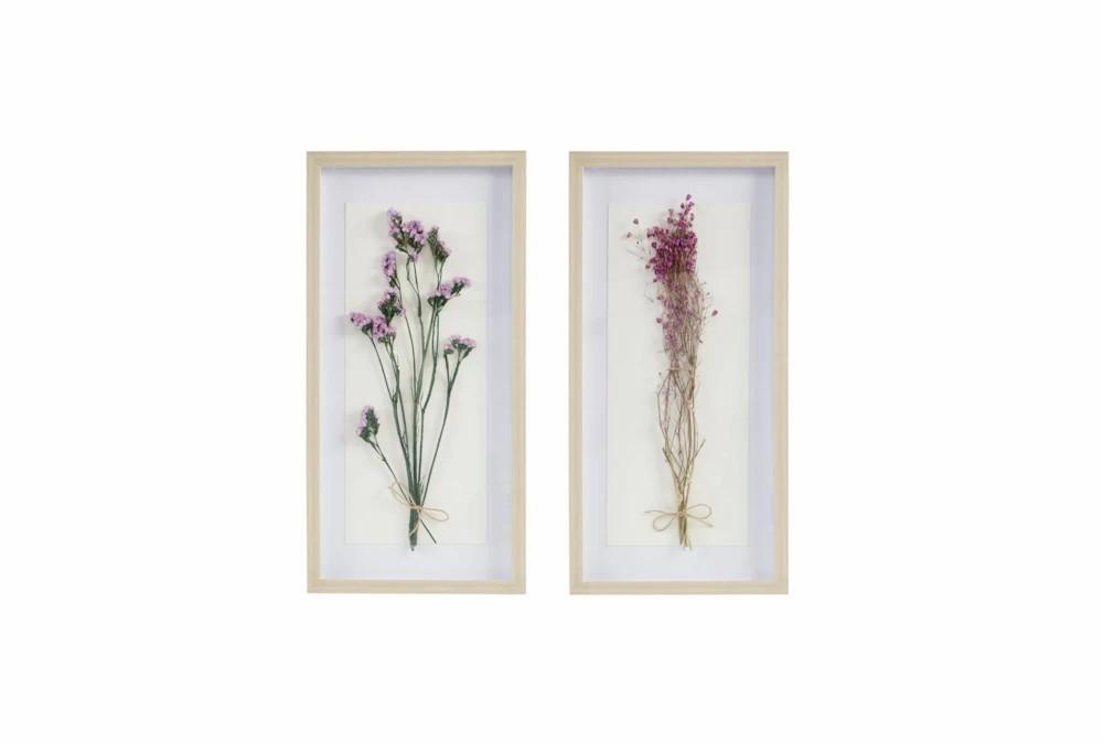 Paintings | 12X24 Multi Avant Garden Dried Flower Shadow Box Set Of 2 Decor Paintings