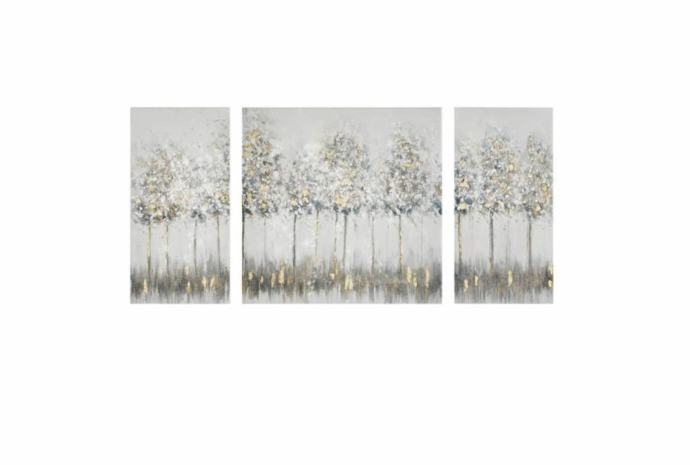 Paintings | 27X27 Blue Midst Forest Set Of 3 Decor Paintings