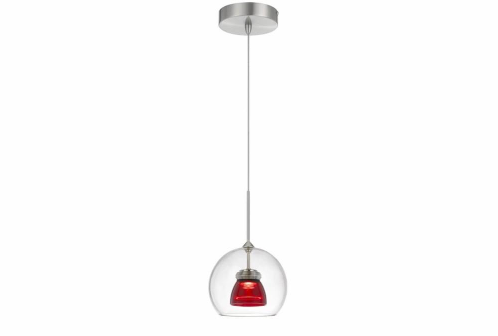 Pendant Lights | Addison 6X11.5 Clear Red Integrated Led Glass Mini Dome Pendant Decor Pendant Lights