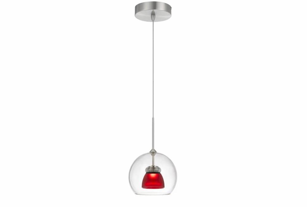 Pendant Lights | Addison 6X11.5 Frosted Red Integrated Led Glass Mini Dome Pendant Decor Pendant Lights