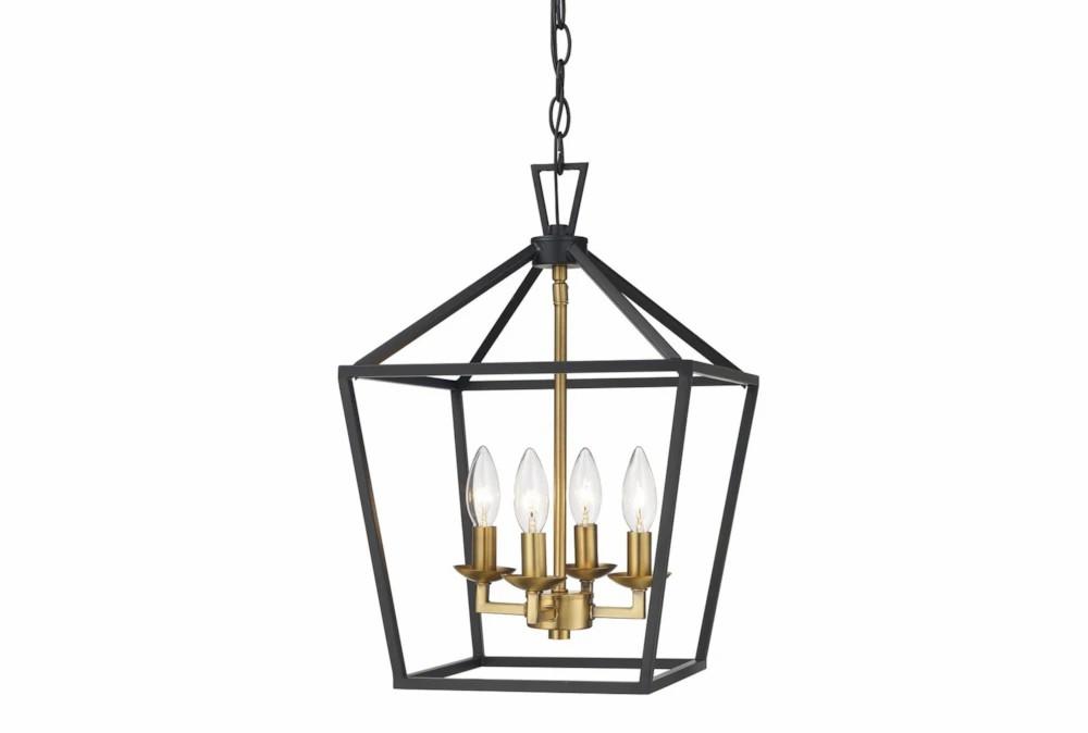 Pendant Lights | Martin 12X15.5 Blk/Gold 4Lt Lantern Pendant Decor Pendant Lights