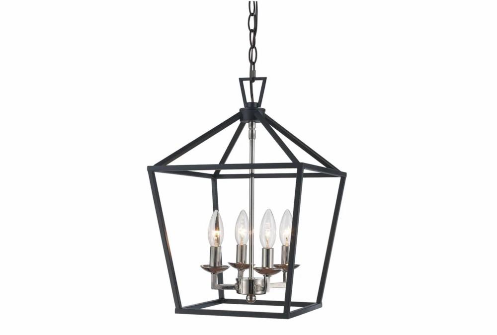 Pendant Lights | Martin 12X15.5 Chrome/Blk 4Lt Lantern Pendant Decor Pendant Lights