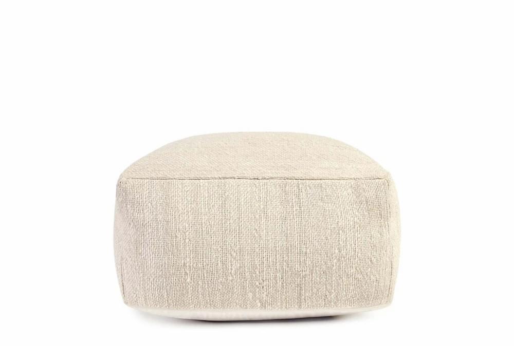 Poufs | 24X24X12 Bleached Ivory Jute Pouf Decor Poufs