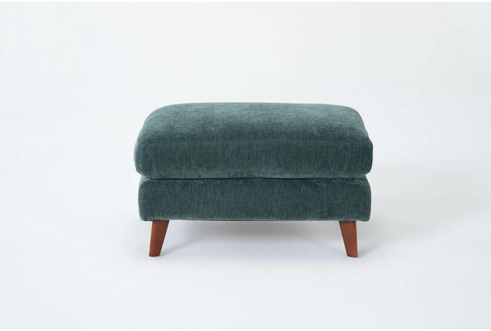 Poufs | Allie Midnight Jade Green Rectangle Ottoman Decor Poufs