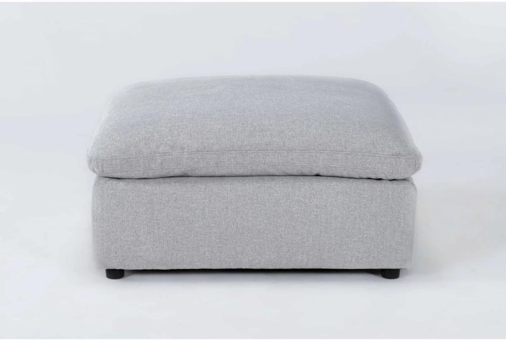 Poufs | Jolene Silver Grey 40″ Square Ottoman Decor Poufs