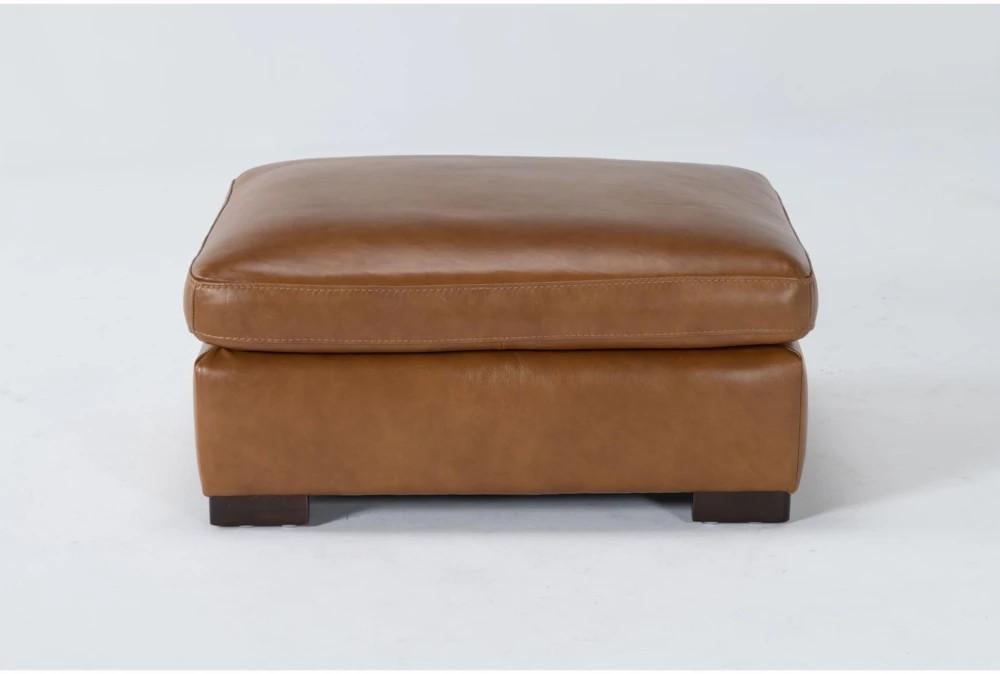 Poufs | Mason Brown Leather Rectangle Ottoman Decor Poufs