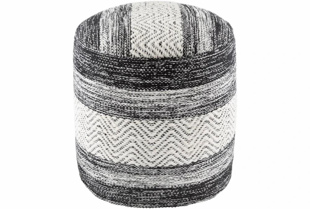 Poufs | Pouf-Black White Stripe Decor Poufs