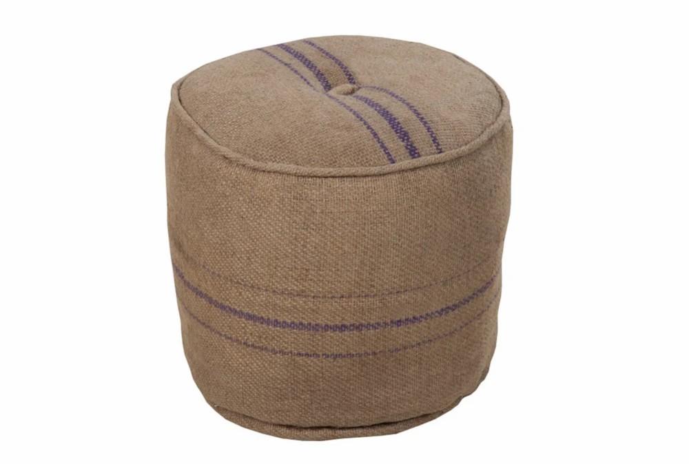 Poufs | Pouf-Burlap Violet Decor Poufs