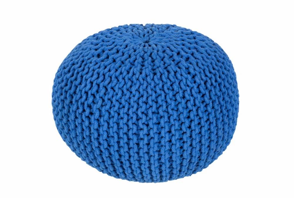 Poufs | Pouf-Cabled Cobalt Decor Poufs