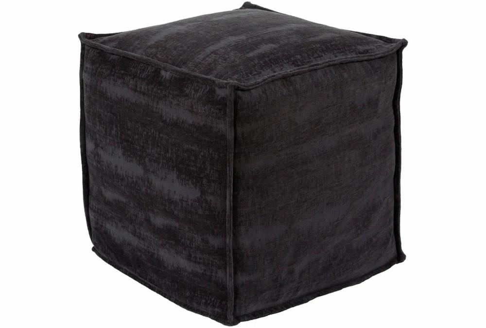 Poufs | Pouf-Chenille Cotton Black Decor Poufs