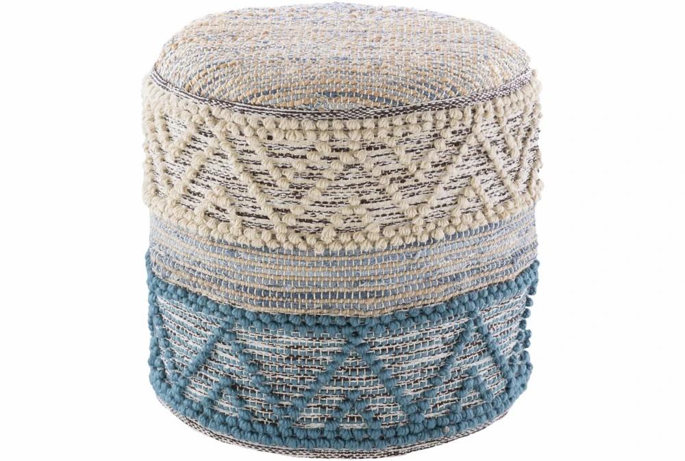 Poufs | Pouf-Denim Braided Jute Blend Decor Poufs