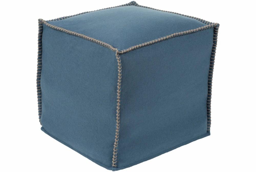 Poufs | Pouf-Ivory Blanket Stitch Decor Poufs