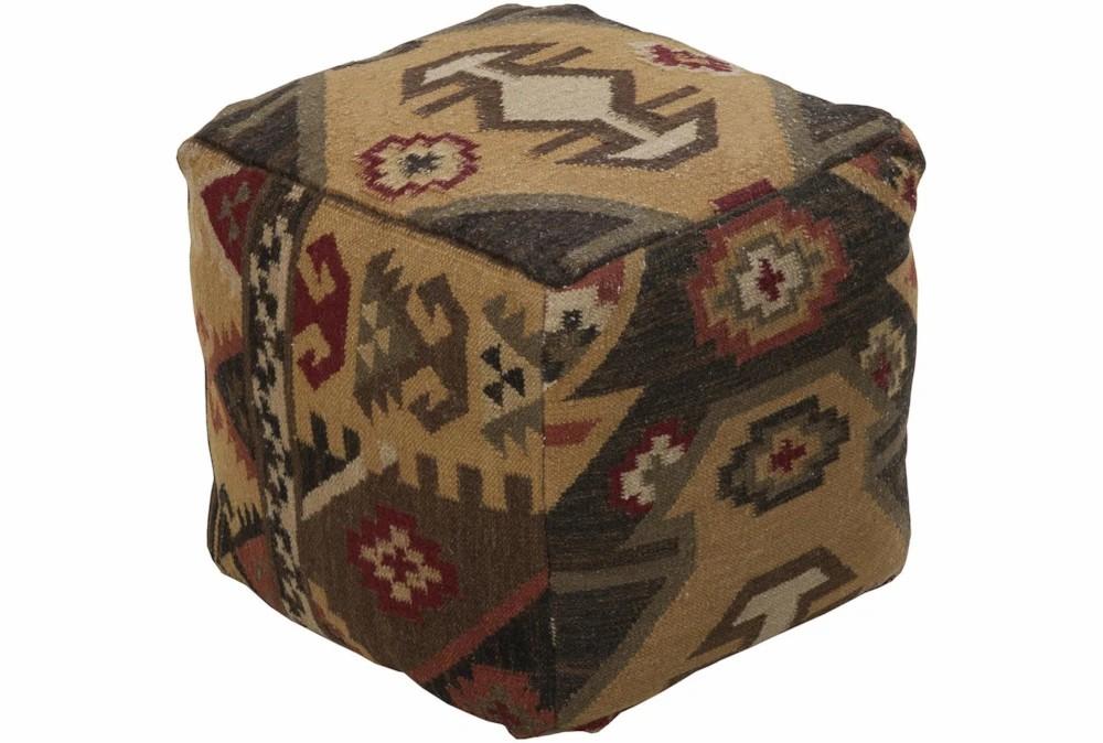 Poufs | Pouf-Rust Natural Aztec Decor Poufs