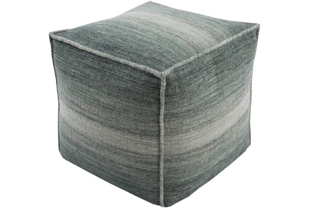 Poufs | Pouf-Space Dye Gray And Green Decor Poufs