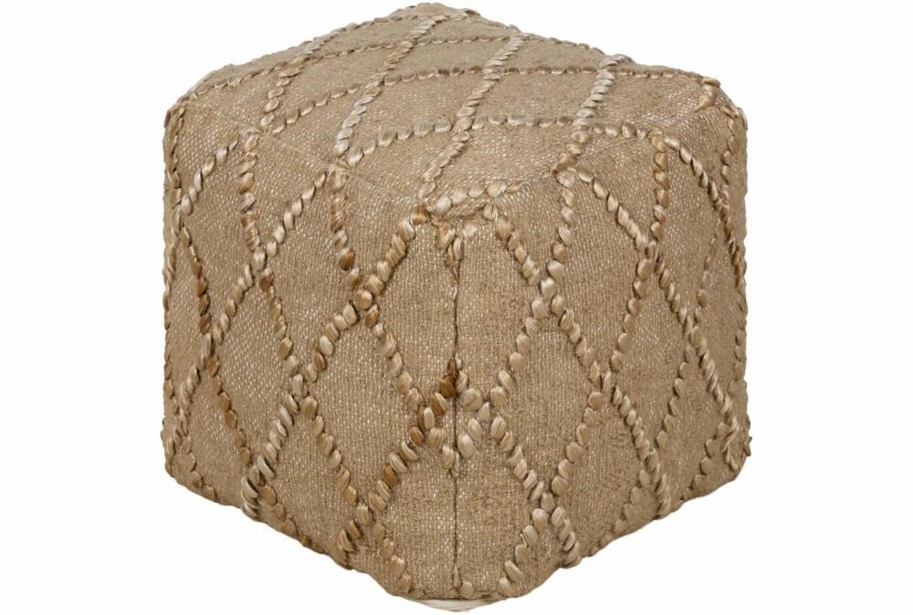 Poufs | Pouf-Wheat Jute Diamond Pattern Decor Poufs