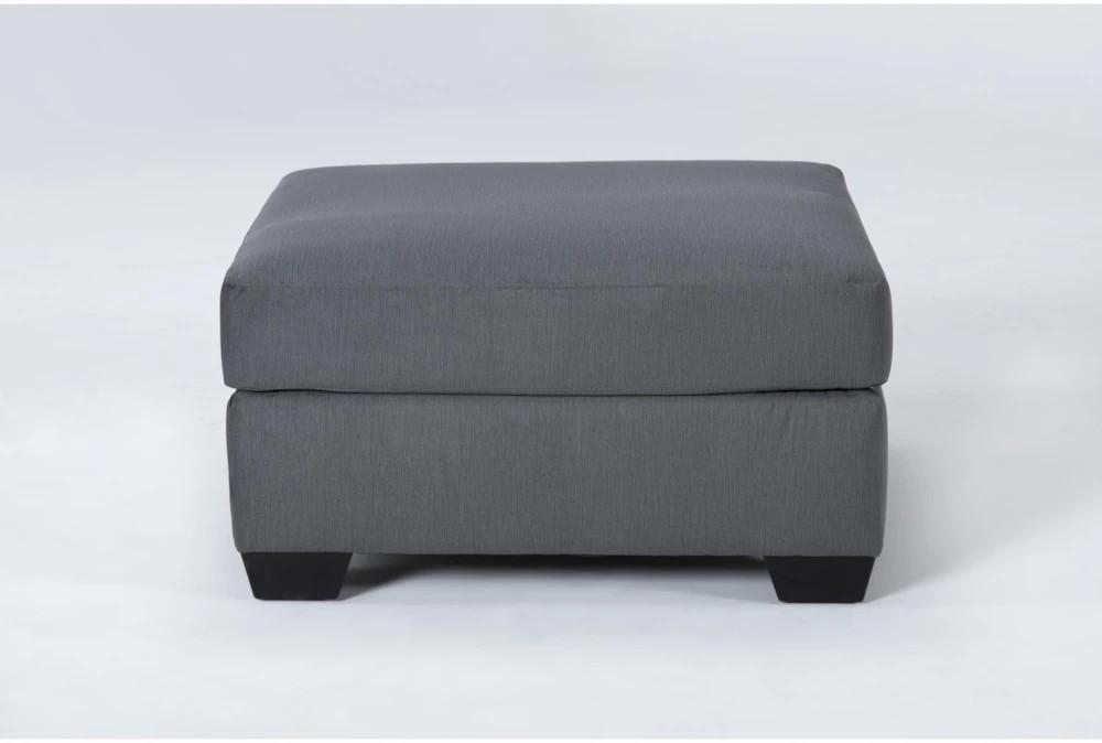 Poufs | Romy Graphite Grey Square Cocktail Ottoman Decor Poufs